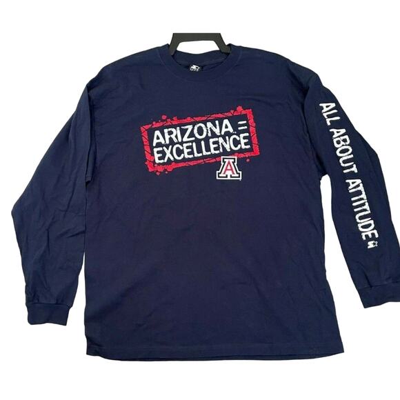 Starter Team University of Arizona Excellence Long Sleeve Tee - Men Size 2XL - Picture 1 of 4